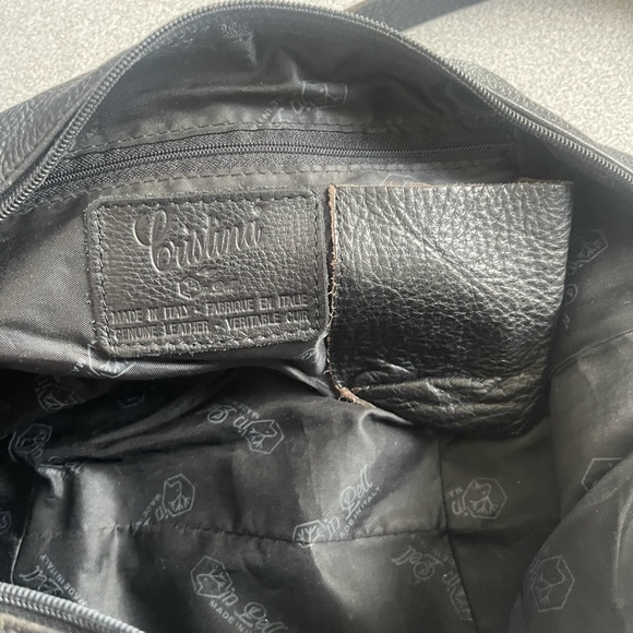 Cristina Made In Italy Black Leather Bag - Picture 9 of 16